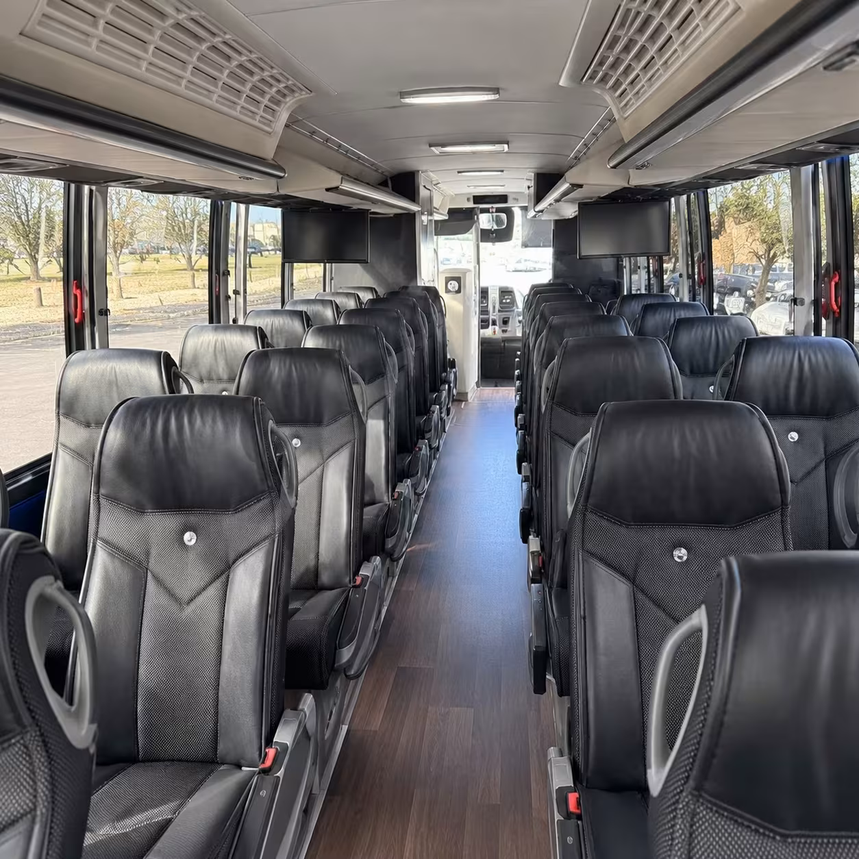 santa maria charter bus rental interior